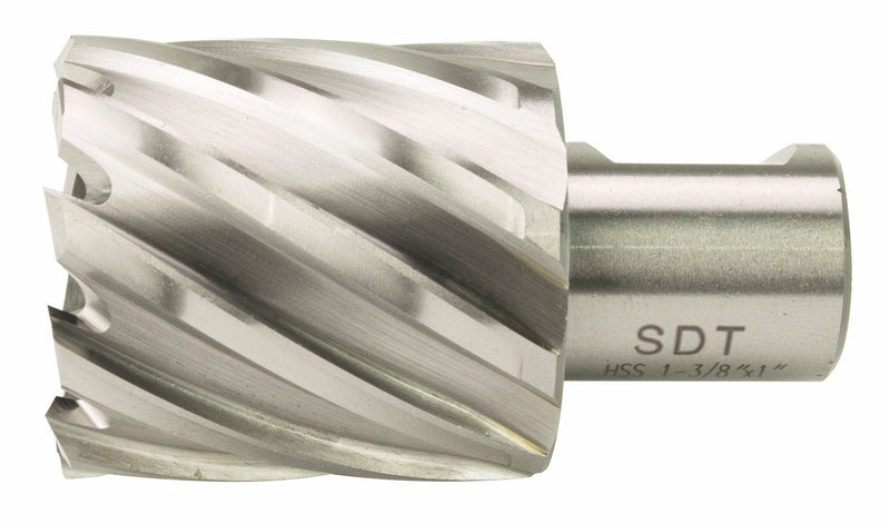 Steel Dragon Tools 1-3/8" x 1" High Speed Steel Annular Cutter with 3/4" Weldon Shank