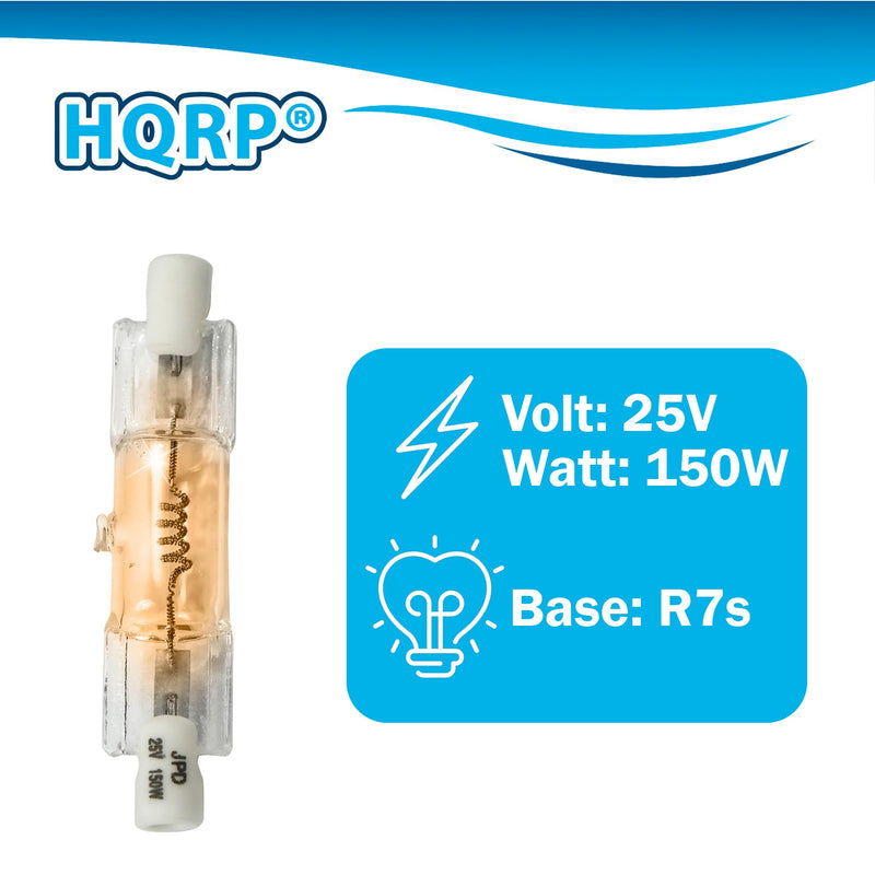 HQRP 2-Pack Bulb 150W 25V Dental Halogen Lamp for Pelton & Crane 006681 3321879 017133 98-0775 150T4Q/CL25V JPD25V-150WG1 fits LF+ LF-3 LF-2 LF1 LF 2470 Light Fantastic 1 I 2 II 3 III 6520000000158 2 Pack