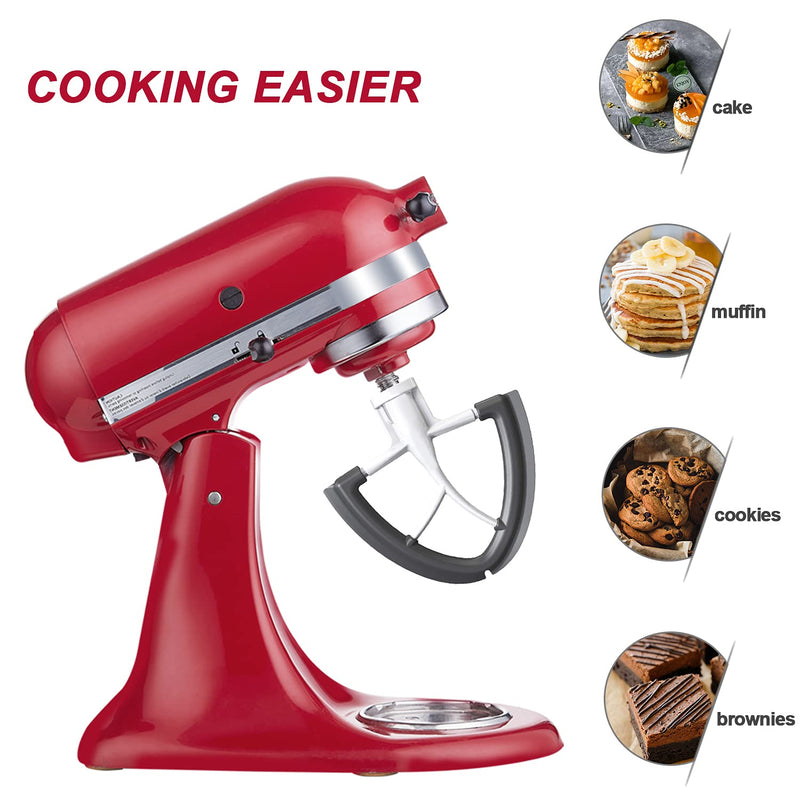 Flex Edge Beater for Kitchenaid, 4.5-5 Quart for Kitchenaid Mixer Attachments, Fits Tilt-Head for Kitchenaid Paddle with Scraper, For Kitchen Aid Accessories and Attachments by HOZODO