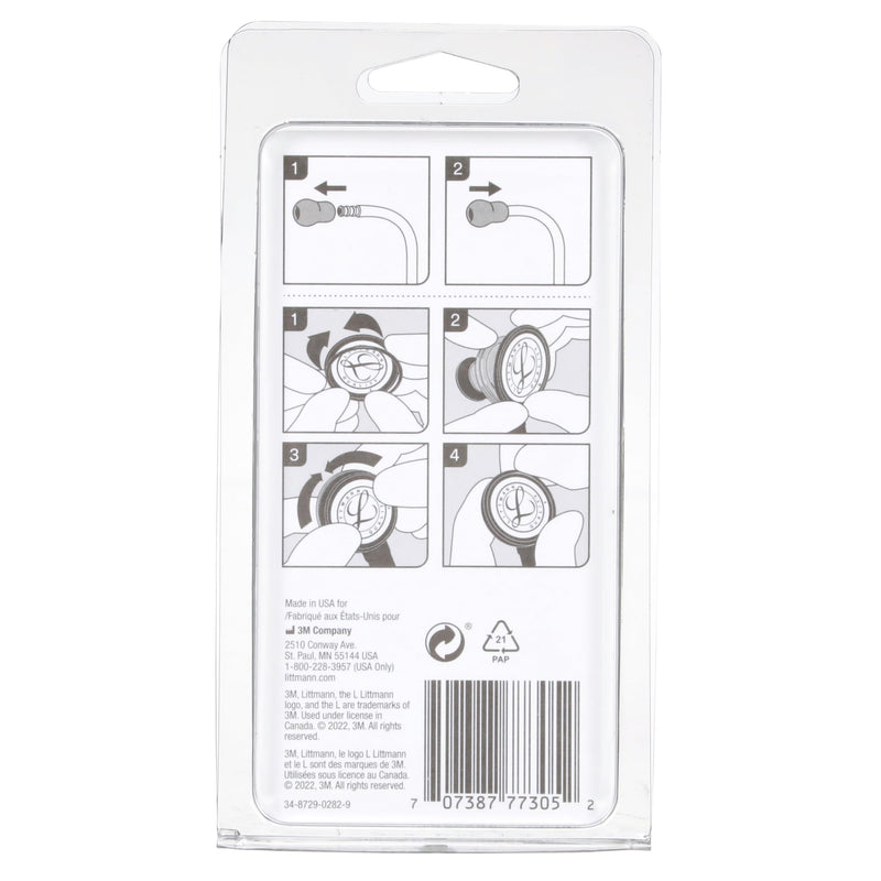 3M Littmann Stethoscope Spare Parts Kit – Black, Compatible with Ligthweight II S.E., Includes Snap Tight Soft-Sealing Small Eartips, Tunable Diaphragm & Rim, Non-Chill Bell Sleeve, 40020