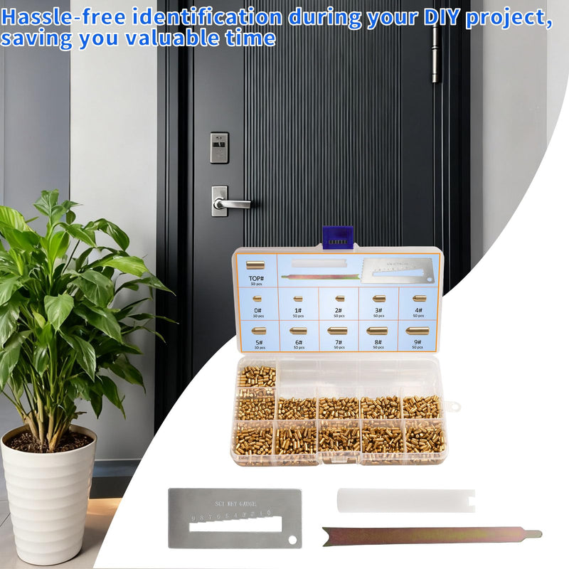 SC1 SC4 Keyway Rekey Kit Compatible with Schlage, Complete DIY Lock Rekeying Set for Home Security and Door Locks with Bottom Pins (0-9, 50 Each)