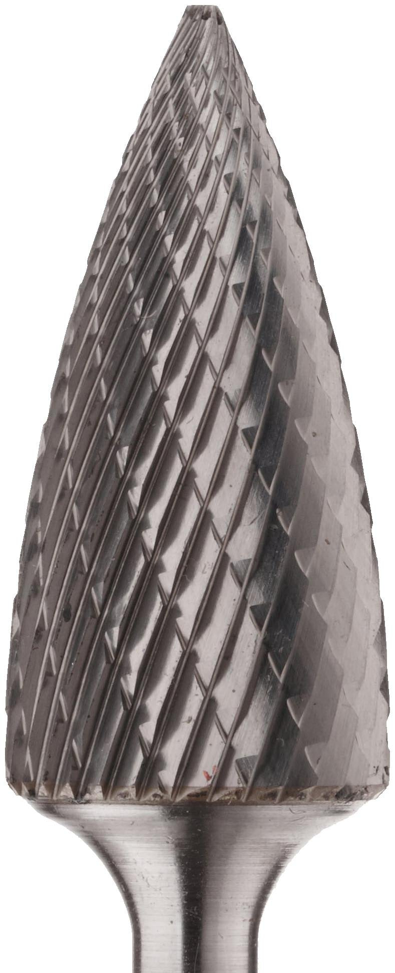 PFERD Carbide Bur - Tree Shape (Pointed), DBL Cut 3/8" x 3/4" x 1/4" Shank, SG-3 - Part 24802 3/8 Inches 3/4 Inches 1/4 Inches 2-1/2 Inches