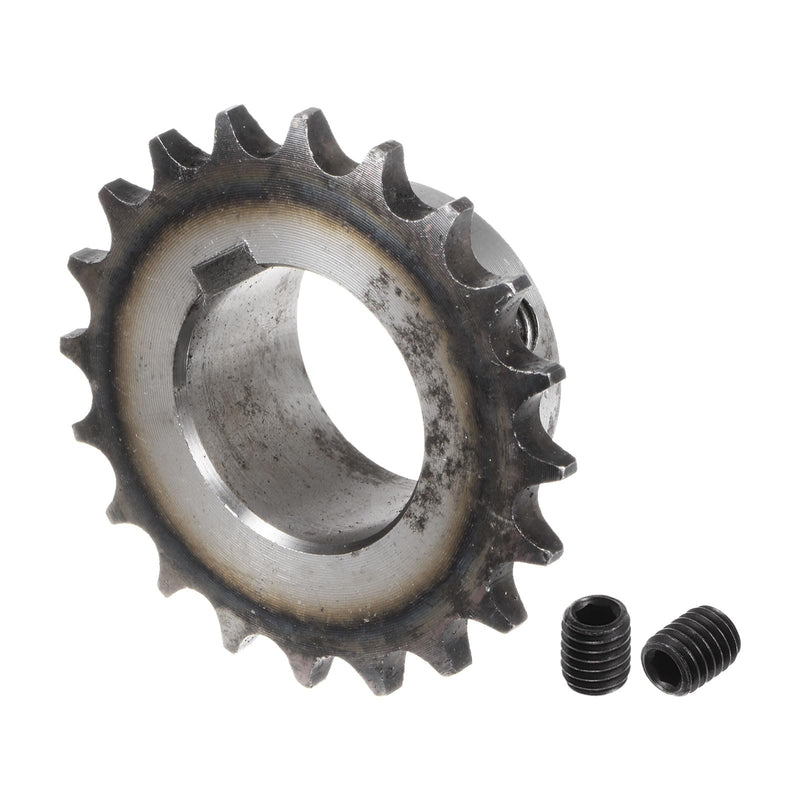 uxcell ISO/DIN 06B-1 Roller Chain Sprocket B Type 30mm Bore, 3/8" Pitch, A3-Steel Single Strand Roller Sprocket Hardened 20 Tooth