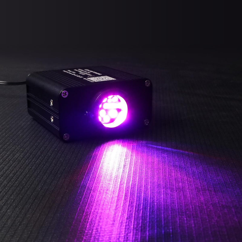 AZIMOM Small Size Updated 16W Twinkle& Sound Activated Fiber Optic Light Source RGBW Light Box Engine Diver APP/Remote Control Music Sensor Mode for Car Home Star Ceiling Light Effect Decoration 16W Twinkle（Small Size）