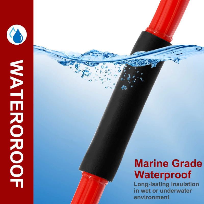 Chanzon 4:1 Ratio 5/32" (4mm) Heat Shrink Tubing - Marine Grade Waterproof Adhesive Lined - 8Ft Roll (2.5M Total Length) Black Polyolefin Sleeving Wrap Shrinking 4 to 1 Ratio 1pcs 4mm (5/32") - 8FT