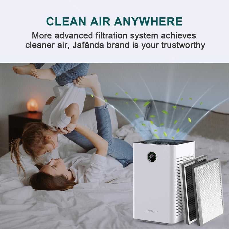 JF260 Air Purifier 2X Filter Replacement, True HEPA with 300g Activated Carbon Air Filter, Made for JF260 JF260S Replace Air Purifiers Filter