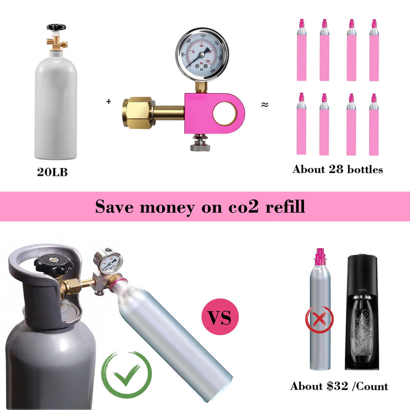 CGA320 New version CO2 refill Adapter,Soda Carbonator Refill Adapter-quick adapter Compatible with DUO Terra Art soda Cylinder