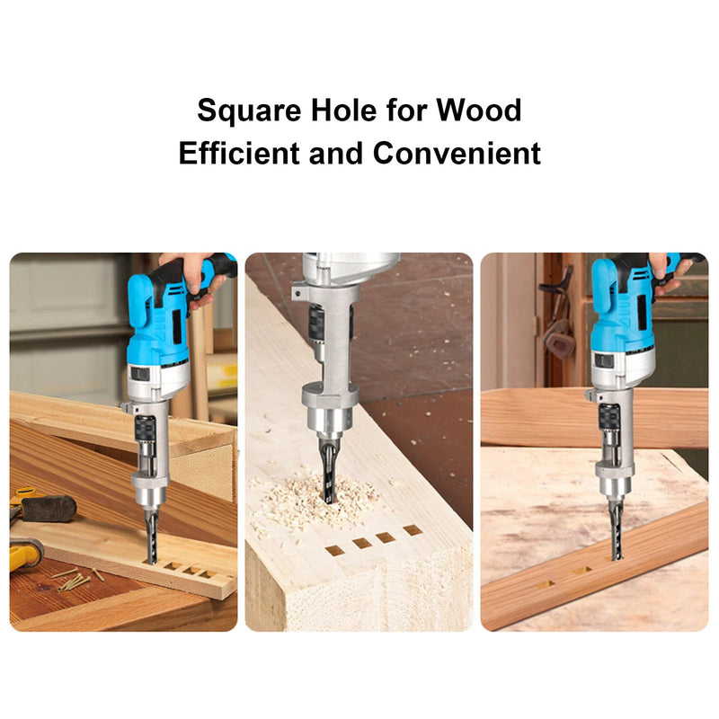 Yunseity Aluminium Alloy Mortising Attachment for Hand Drill/Drill Press, 38-43mm Diameter Hole Drill Bits for Wood, 1 Count