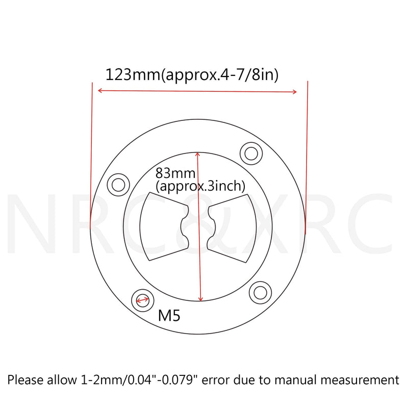NRX&XRC 3" Boat Deck Plate Made from Heavy Duty 316 Marine Grade Stainless Steel with Fastners