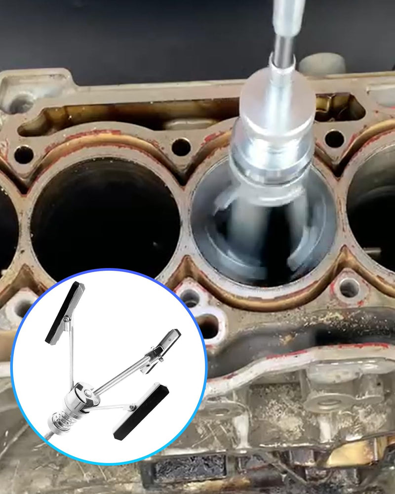 Adjustable 3" Engine Brake Cylinder Hone with 3PCS Extra 3" Long Stones, Brake Cylinder Hone for Grinding Holes from 1.6" to 6.8" 3"