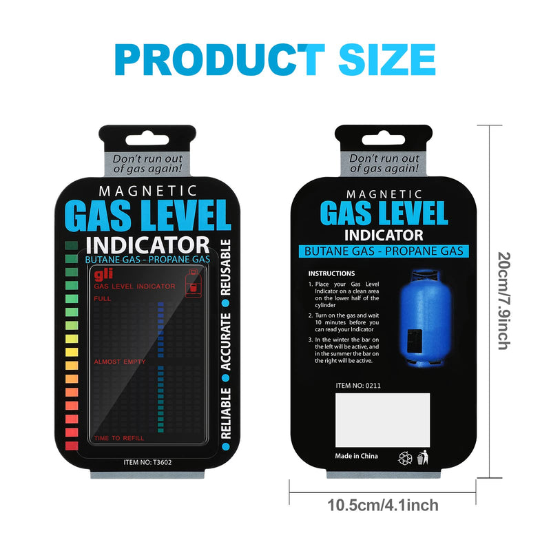 2 Pieces Magnetic Gas Level Indicator Reusable Propane Fuel Level Indicators Propane Tank Gauge Level Indicator Propane Tank Sensor for Home Kitchen Tool 2
