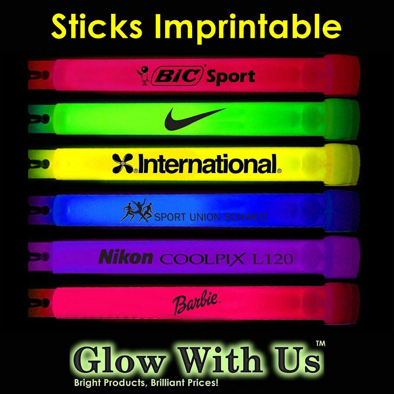Glow Sticks Bulk Wholesale, 25 6” Industrial Grade Red Light Sticks. Bright Color, Glow 12-14 Hrs, Safety Glow Stick with 3-Year Shelf Life, GlowWithUs Brand 25 Glow Sticks