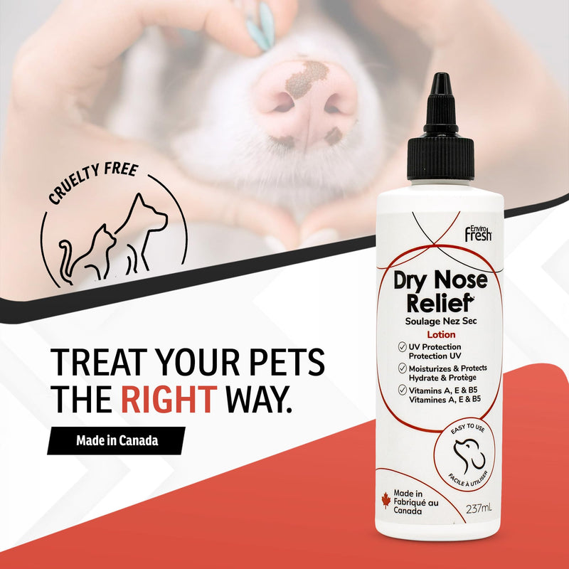 Dry Nose Itch Relief Lotion Moisturizer for Dogs Nose by EnviroFresh, Balm Protection UV, Nourishing Snout Balm, Heals Dry Nose (8.45 Fl Oz)