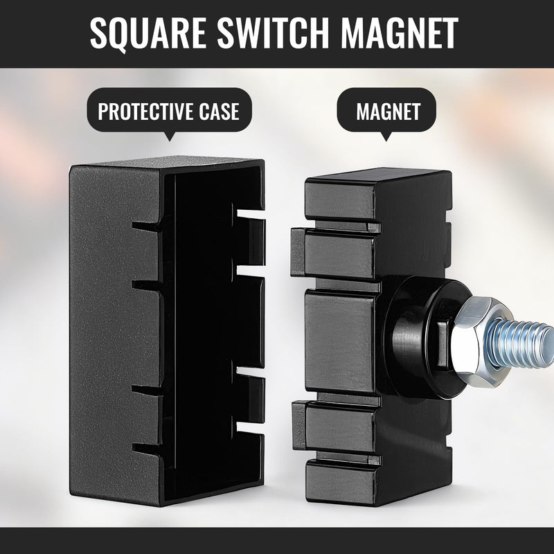 4 Pcs Square Limit Switch Magnet for Automatic Sliding Gate Magnets Gate Opener Replacement Magnetic Limits Accessories for Home Garage Driveway