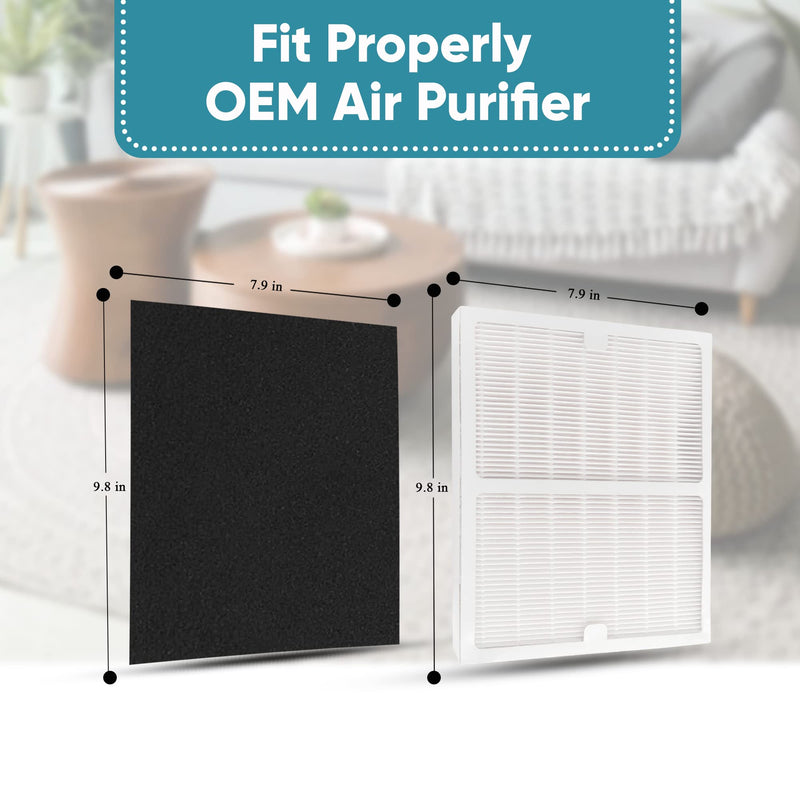 2 Pack Replacement Filters - A - for Idylis Air Purifiers AC-2119, IAP-10-100, IAP-10-150, IAPC-40-140 and Filtrete FAP-C01-A, Part# IAF-H-100A