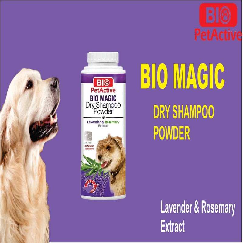 Bio Magic Dry Shampoo Powder with Lavender and Rosemary for Dogs | Cleansing and Moisturizing Perfume and Talc Free Suitable for Sensitive Skin - 5.29 oz - PawsPlanet Australia