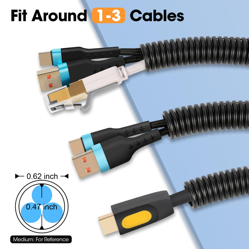 118 FT Wire Loom 1/2 Inch, Split Wire Loom Tubing Wire Conduit, Wire Protector Tubing – Black 1/2" x 118ft