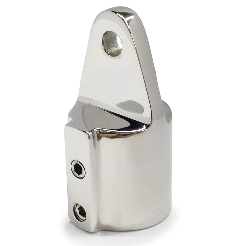 Pair of 316SS Heavy Duty 1-1/4in I.D. Bimini Top Cap Two External Eye End Boat Fittings Marine Hardware, Fits 1-1/4in(32mm) OD Round Tube