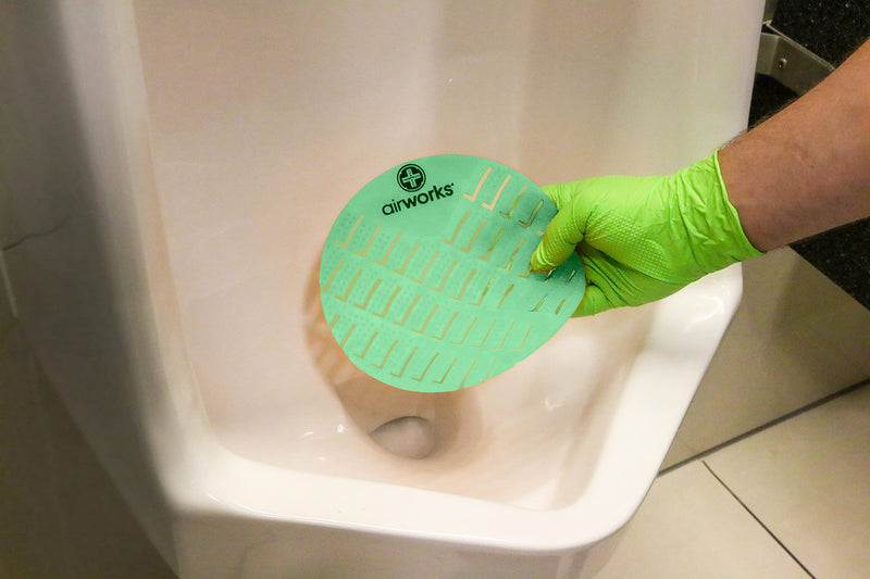 Hospeco - CC-005 Airworks AWUS005-BX Dark Green Evergreen Urinal Screen (Box of 10)