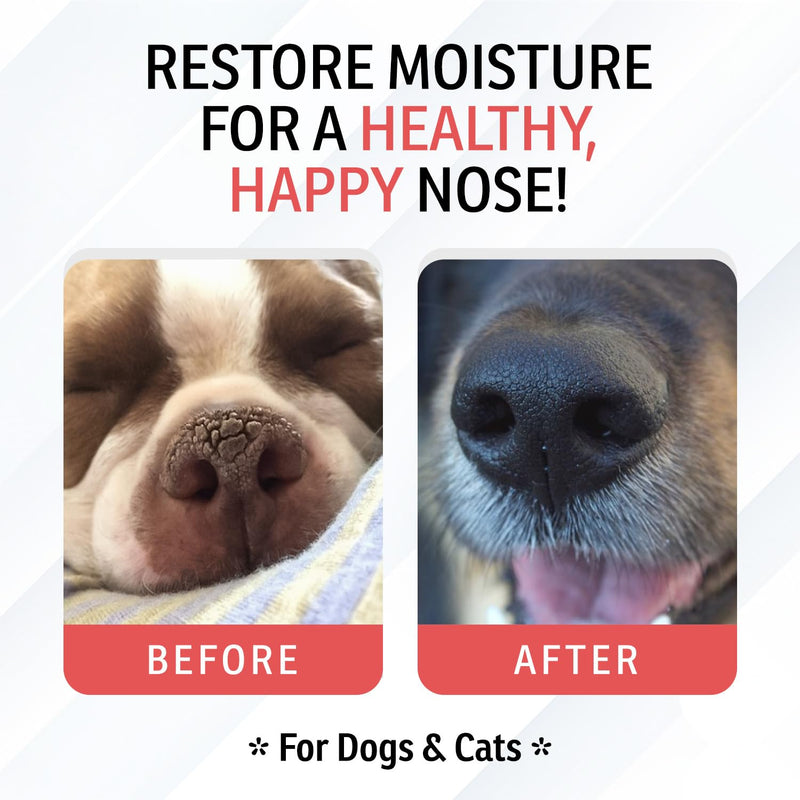 Dry Nose Itch Relief Lotion Moisturizer for Dogs Nose by EnviroFresh, Balm Protection UV, Nourishing Snout Balm, Heals Dry Nose (8.45 Fl Oz)