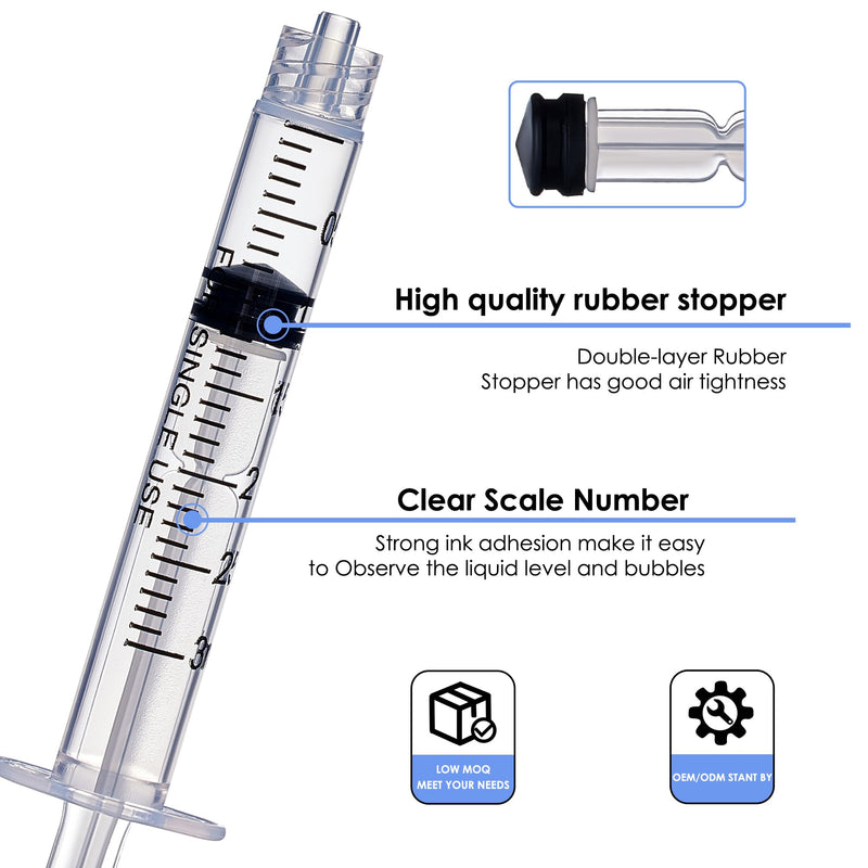 3ml Luer Lock Syringes with 23G, 1.0-inch Needle - Individually Sealed for Safe and Efficient Use (25Pack-3ml 23Ga 1inch) 25Pack-3ml 23Ga 1inch