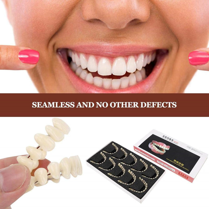 ZJchao 280pcs/10 Set Resin Denture False Teeth, Dental Teeth Teaching Model, Resin Denture for Patients with Oral Cavity Loss,Dental Supply Accessory