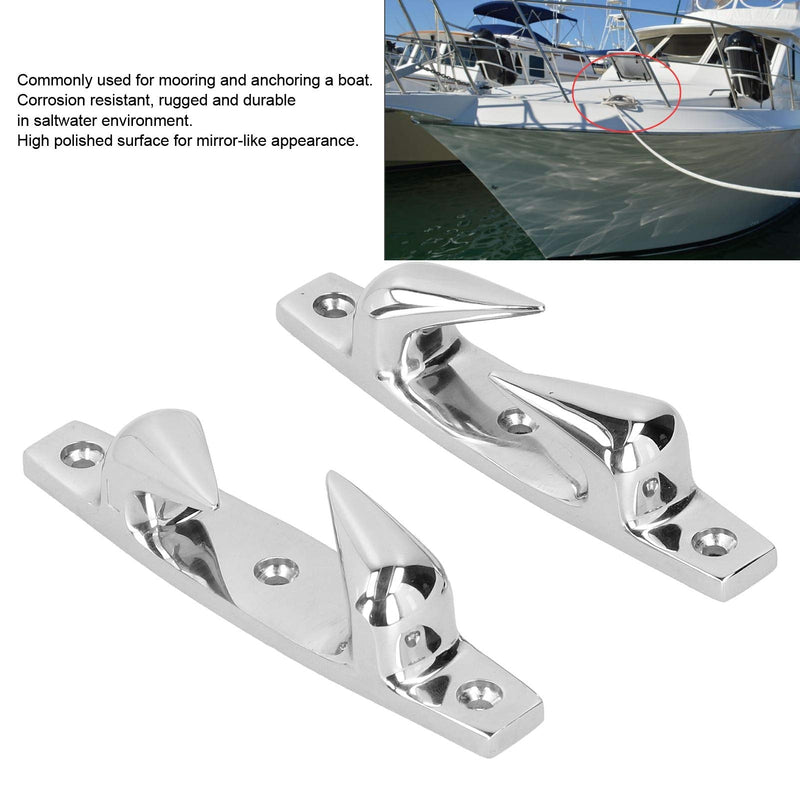 Acouto Bow Chocks for Boat 4.69in 316 Stainless Steel Boat Cleats Anchoring Mooring Cleats 2pcs Left Right Fairlead Dock Cleats for Marine Boat Yacht