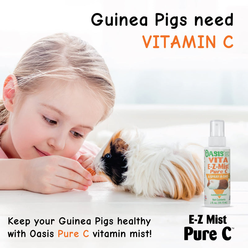 Oasis Guinea Pig Pure C Vita E-Z Mist Supplement, 2 oz - PawsPlanet Australia