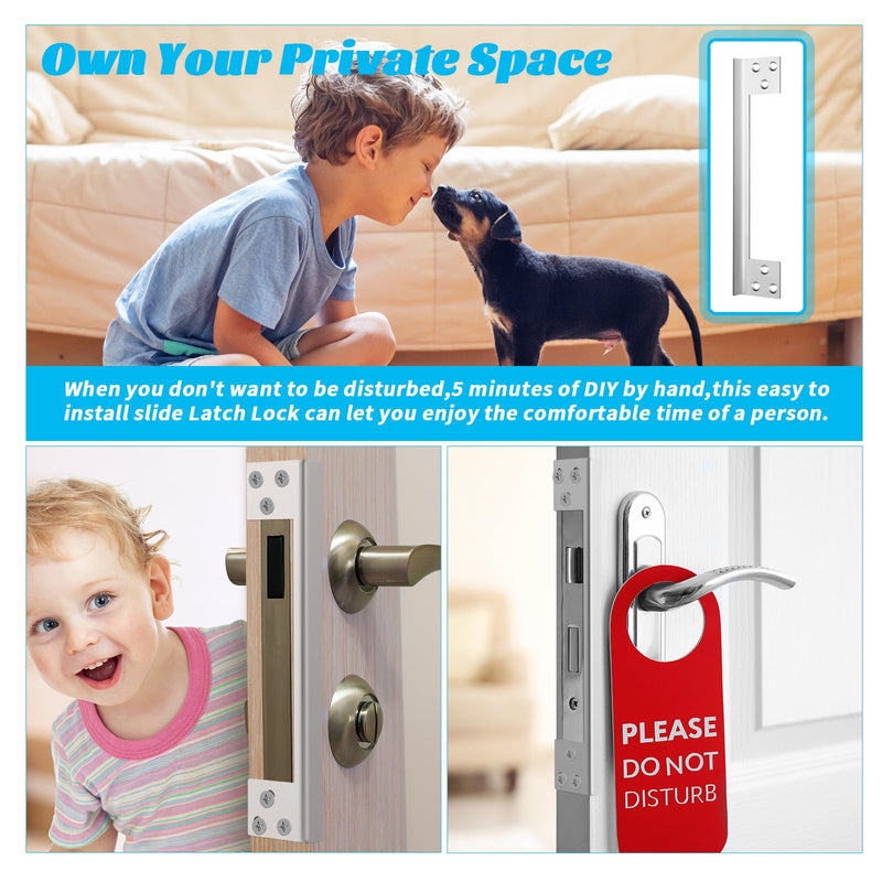 Blulu 2 Pcs Door Latch Guard Plate Outswing Angle Latch Protector Shield L Shaped Security Reinforcement Striker Plates to Block Access to Door Lock Deadbolt(2 Pcs,7 Inch) 7 Inch