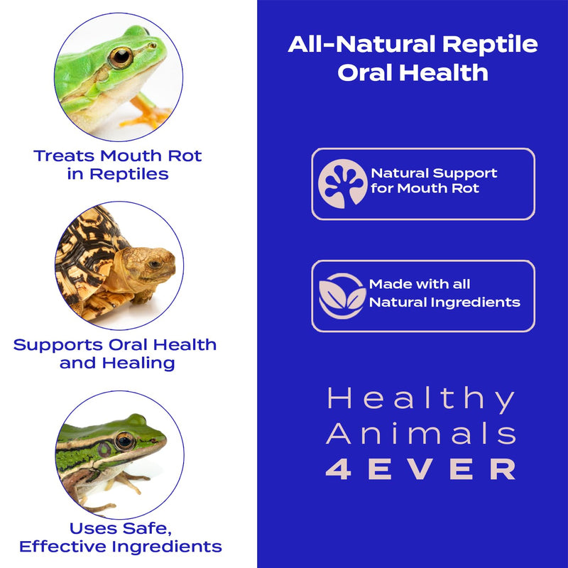 HealthyAnimals4Ever Reptile Oral Health - Natural Support for Mouth Rot, Enhanced Oral Hygiene & Long-Lasting Comfort - Gentle Homeopathic Formula - 300 Count - PawsPlanet Australia