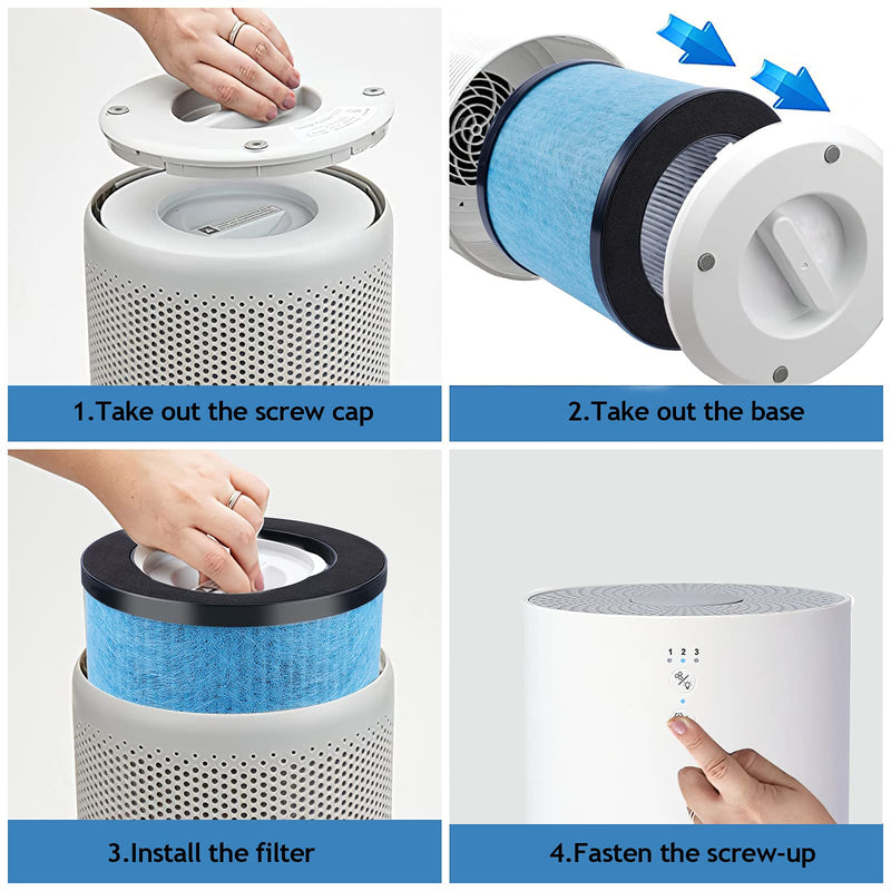 KEEPOW TPAP002 Hepa Filter Replacement Compatible with TOPPIN TPAP002
