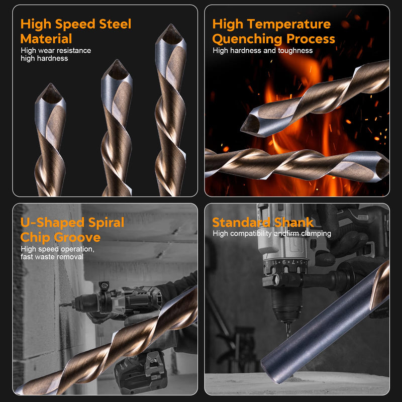 20Pcs Drywall Cutting Tools 1/4" Guide Point Cutting Bits,Drywall Bit Drywall Guide Point Cutting Bits,Used for with Spiral Saw and Power Tools 1/4 in
