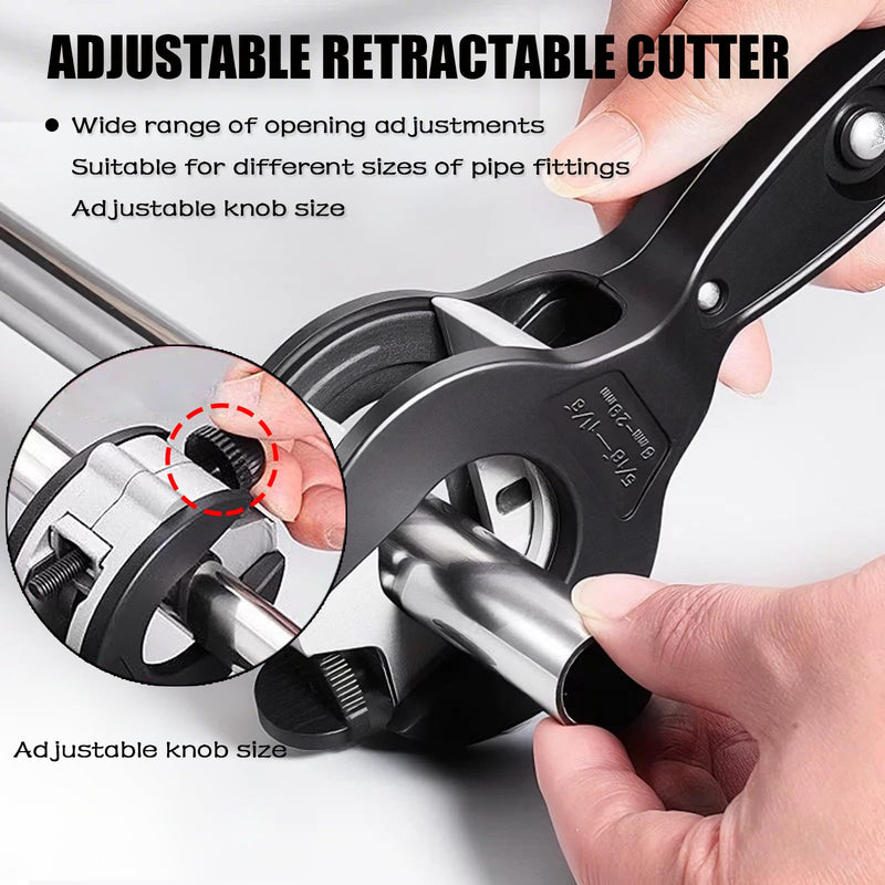 Ratcheting Tubing Cutters, Tubing Cutter 5/16" To 1 1/8", 2 in 1-360° Close Quarters Tube Compact Cutter with Deburring Tool, Pex Cutter Tool for Cutting Copper and Metal Pipes. 5/16" to 1-1/8"
