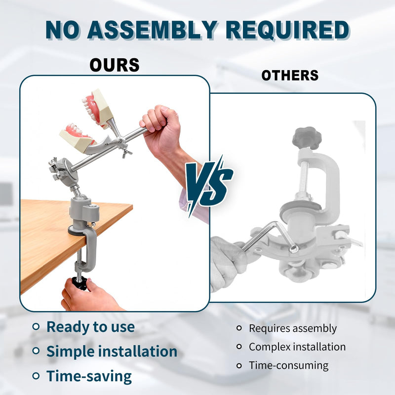 Typodont Training Mount，360° Motion Teeth Model Training Stand Fixed on Desk,Dental Schools Education Practical(Typodont Model is NOT Included)