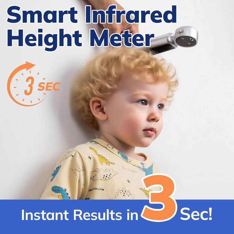 FITDAYS Kids Height Measure, Wireless Ultrasonic Tracker with Astronaut Design, cm/ft/in（HM2048B）