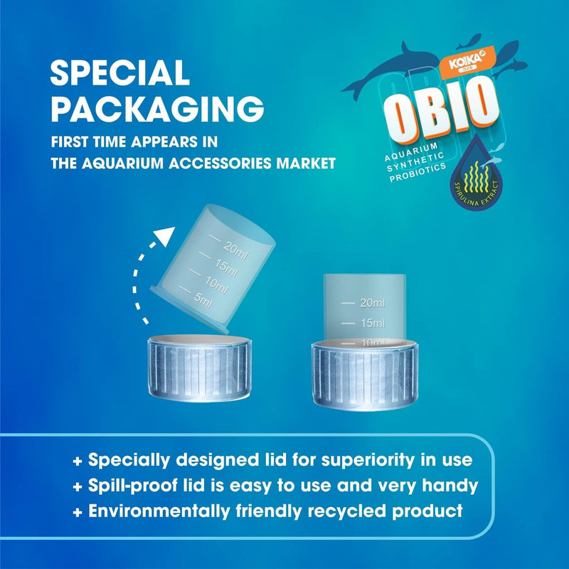KOIKA OBIO Aquarium Water Treatment, Quick Effect (After 8-10 Hours), Improvement of Digestion and Immune Systems of Fish & Shrimp (Liquid, 180ml (6.08 fl oz)) 180ml (6.08 fl oz) Liquid