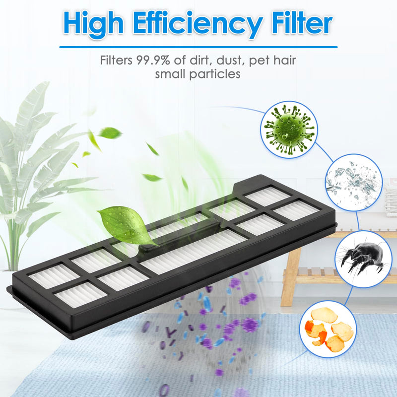 (6 Pieces) X10 Pro Omni HEPA Filter Compatible with EUFY X10 Pro Omni Robot Vacuum Cleaner Filter Accessories HEPA Filter (6 Pieces)