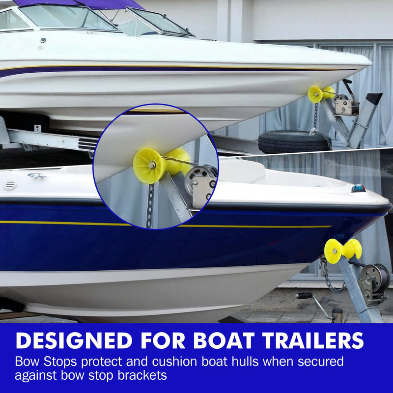 3'' Boat Trailer Roller Assembly with Spoke Fits 1/2'' Shaft Bow Roller Fits 3 Inch Wide Boat Trailer Bracket Yellow