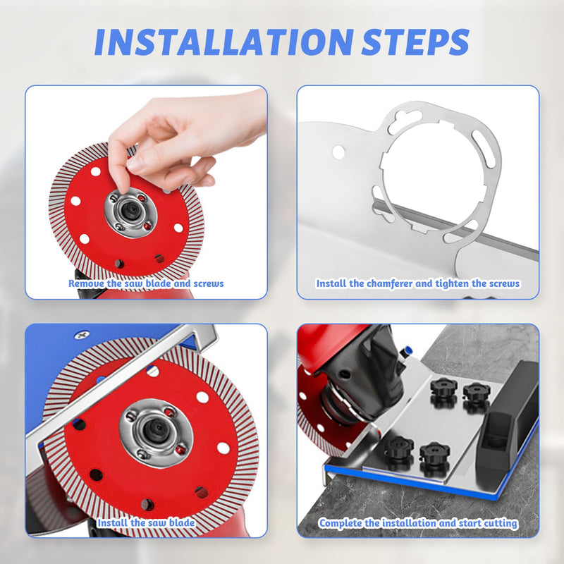 45 Degree Tile Chamfering Tool, Tile Cutter Tool Angle Grinder Stand Tile Tools Angle Grinder Tool for 45 Degree Chamfer Tile Cutting Tools, Angle Grinder Attachments for 100-Type Manual Tile Cutters