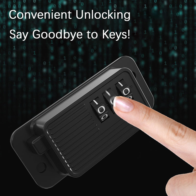 Heavy Duty Combination Refrigerator Lock (4 Pack) - Cabinet Locks Baby Proofing, No Drilling Adhesive Fridge Locks, for Fridge, Cabinets, Drawers, Window and Child Safety Cabinet Lock Black 4pcs