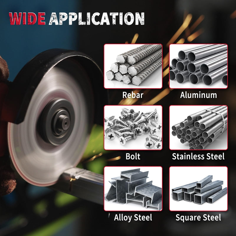 4 1/2 Cut Off Wheel Angle Grinder Cutting Disc, Diamond Cutting Wheel for Metal with 5000+ Cuts on Rebar, Steel, Iron and INOX, 4.5 Inch Cut Off Wheel Metal Cutting Blade with 7/8" Arbor 4.5"x7/8in. 3.0