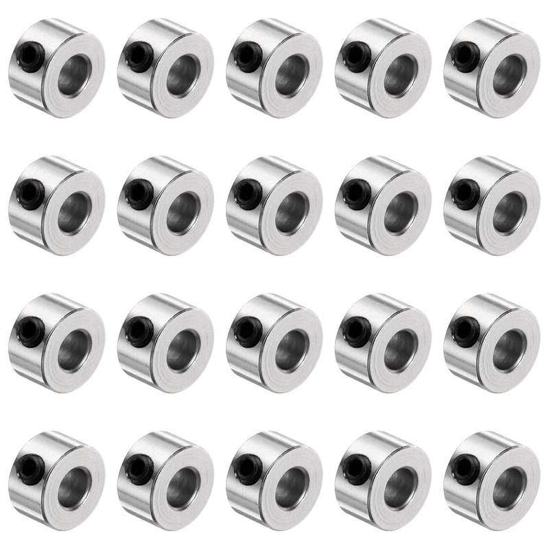uxcell 20pcs Set Screw Collars 4.05mm Bore Shaft Collars, 9mm OD, 5mm Width, Drill Stop Collar, Carbon Steel Drill Bits Depth Collars