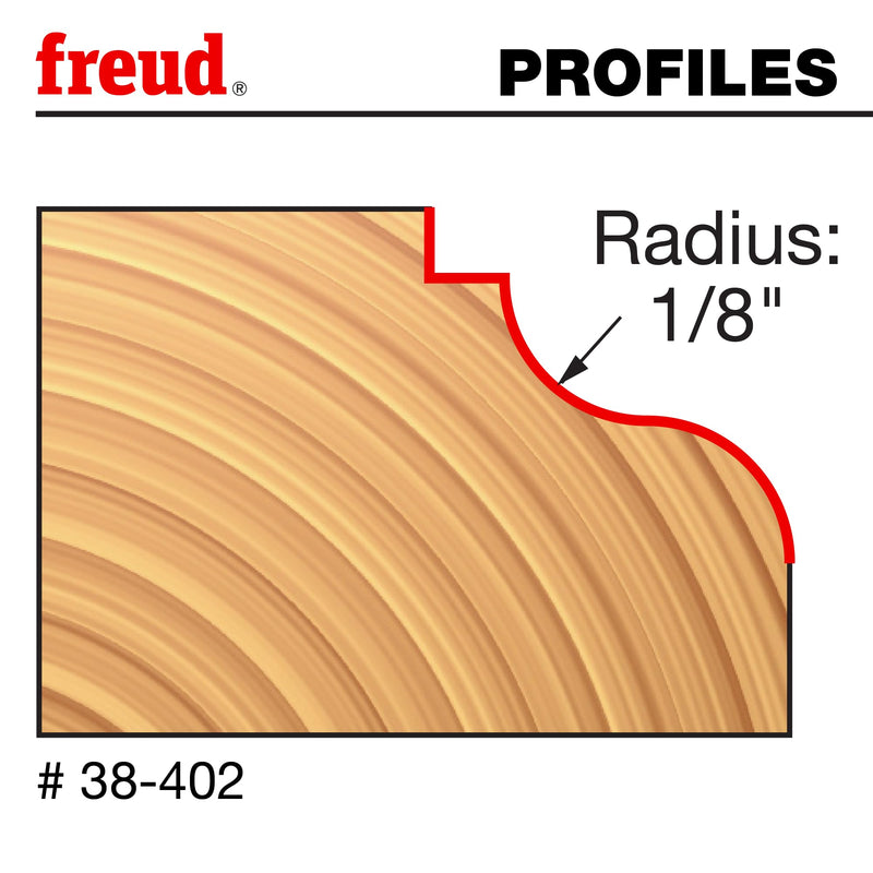 Freud 38-402 1-1/4-inch (Dia.) Classical Roman Ogee Bit with 1/4-inch Shank