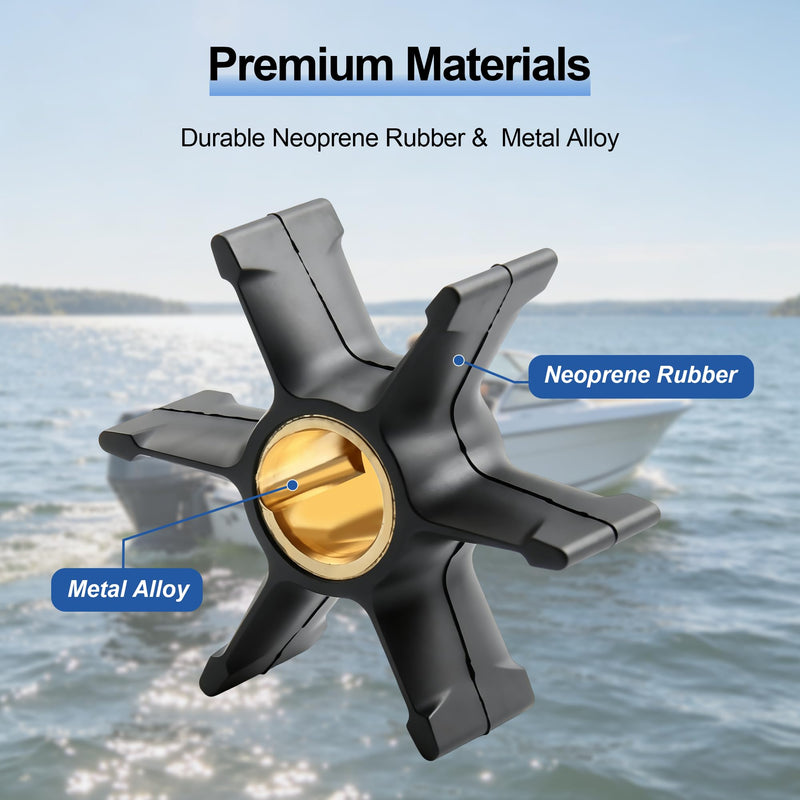 MARKGOO Water Pump Impeller 777214 396809 with Wedge Style Key for OMC Johnson Evinrude Outboard 35 40 45 48 50 55 HP Boat Motor Engine Parts Replacement Sierra 18-3368 0396809 0777214