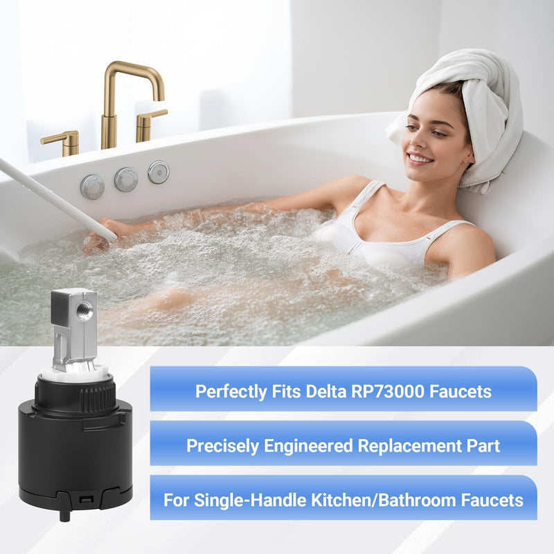 RP73000 Faucet Cartridge Replacement for Delta Plumbing Replacement Part, Easy Installation (Screws Not Included)