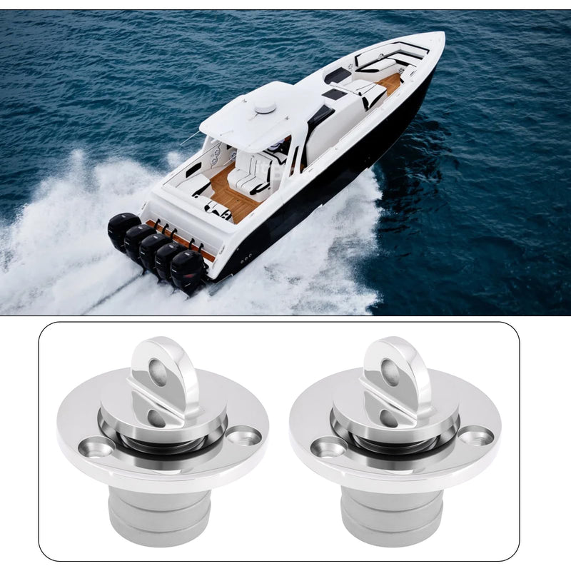 2pcs 25mm 1 Inch Round 316 Stainless Steel Marine Drain Plug Boat Bilge Plug Tapered Thread