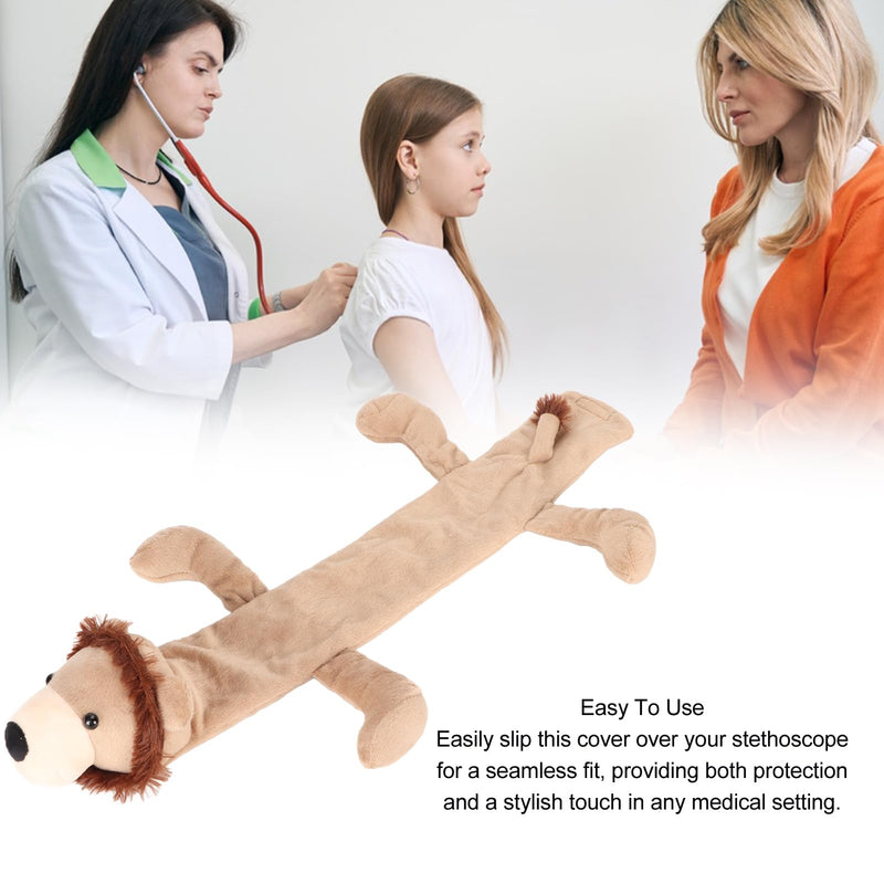 Stethoscope Cover Sleeve,Cute Animal Stethoscope Cover, Plush Sleeve for Nurses, Eye Catching Design, Relaxing and Comfortable Cute Stethoscope Cover, and (Lion) Lion