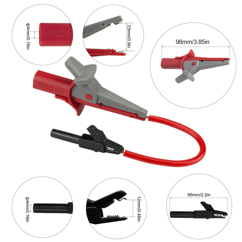 27PCS Multimeter Test Leads Kit,Professional and Upgraded Test Leads Set with Alligator Clips, Test Hook Clip, Banana Plug and Piercing Probe Clip for Multimeter Electrical Testing