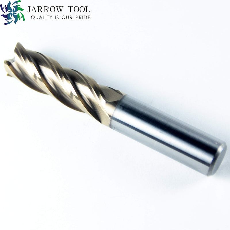 Square End Carbide Mill Set (Pack of 1) - 1/2 End Mill for Alloy Steels/Hardened Metals – 4 Flute TiAlN Coated Square Nose Milling Set for CNC Machine Milling Tools 1/2 in