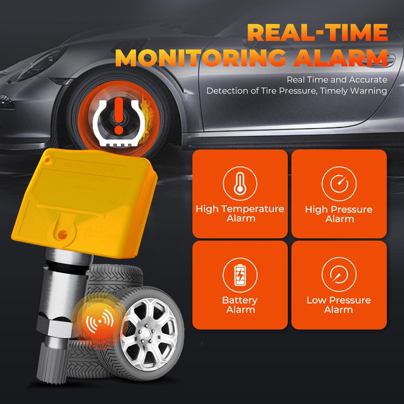 4PCS TPMS Sensor Tire Pressure Monitoring Sensor fit for Nissan Maxima Murano Frontier Armada Altima Pathfinder Juke 350z Altima Versa Rogue, Infiniti EX FX Q45, Replaces 40700-JA01B 407001AA0B 315MHZ